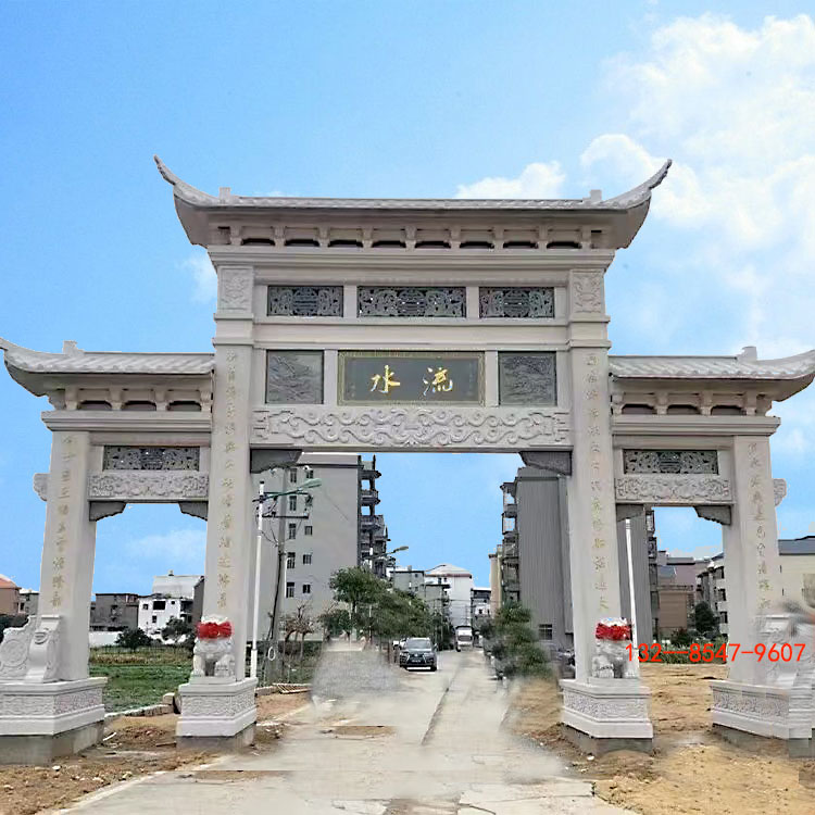新農村社區入口石牌樓門樓