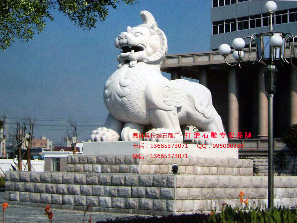 聚財貔貅、石雕貔貅雕刻效果圖